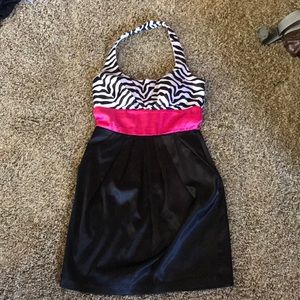 Halter mini dress
